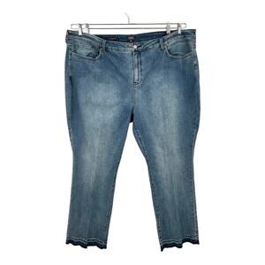 NYDJ Jeans Barbara Bootcut blue denim Plus Size 28W